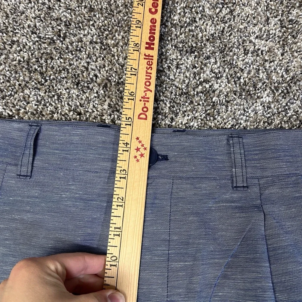 NEW Lululemon Pants Mens Size 33x31 Blue Linen Pleated Trouser Classic Fit Dress